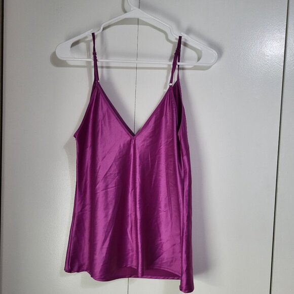 Zara Fuschia Pink Purple Cami Tank Top SZ M - Picture 2 of 7